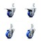 Service Caster 3 Inch Blue Poly Swivel 7/8 Inch Square Stem Caster Total Lock Brakes SCC, 2PK SCC-SQTTL20S314-PPUB-BLUE-78-2-S-2 - alternate 1